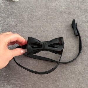Elegant Black Bow Tie belt